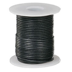Beazu Waxed Cotton Cord - 2mm - Black