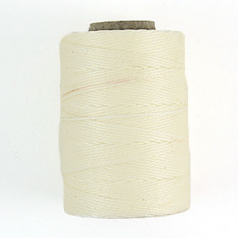 Waxed Twine - Nylon Thread #18/3, 116 yard (approx. 348 feet)  - White