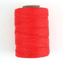 Waxed Twine - Nylon Thread #18/3, 116 yard (approx. 348 feet) - Red