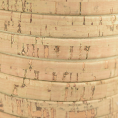 Flat Cork Cord, Natural 10x2mm