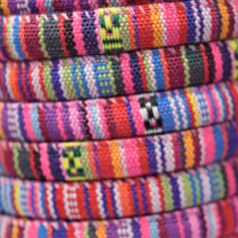 Ethnic Multi Color Round Cotton Cord, 10mm, Pattern no. 4