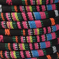 Ethnic Multi Color Round Cotton Cord, 6mm, Pattern no. 7