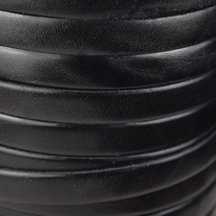 Flat Leather Cord - Black, 10x2mm