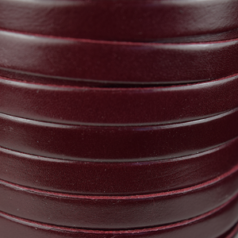 Flat Leather Cord - Burgundy, 10x2mm