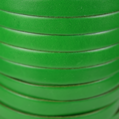 Flat Leather Cord - Green, 10x2mm
