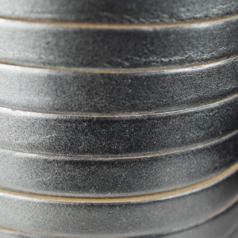 Flat Leather Cord - Dark Silver, 10x2mm