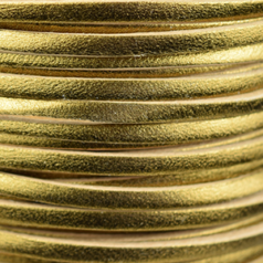 Flat Leather Cord - Bronze, 5x2mm