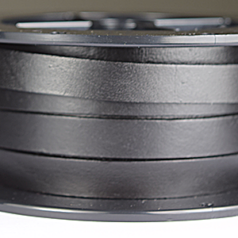 Flat Leather, 8x2mm - Black