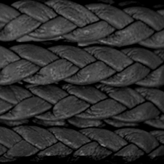 Flat Braided Leather, Black, 10x2mm