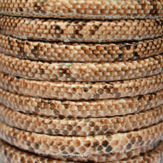 6mm Round Snakeskin Leather Cord - Desert Sand