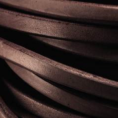 Regaliz - Licorice Leather, 10x6mm - Dark Brown