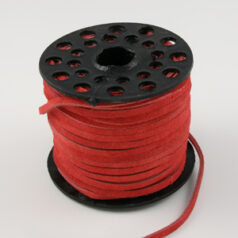 Leather Suede Lace 3mm Flat - Red