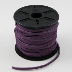 Leather Suede Lace 3mm Flat - Purple