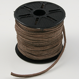 Leather Suede Lace 3mm Flat - Brown