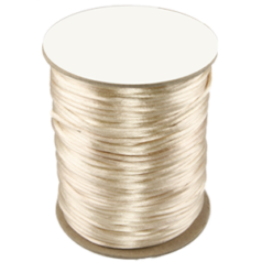 Satin Cord / Rattail #2 - Made in the USA - Light Beige