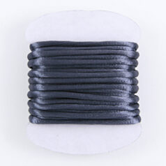 Satin Cord / Rattail #2 - Made in the USA - Dark Grey
