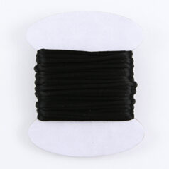 Satin Cord / Rattail #2 - Made in the USA - Black
