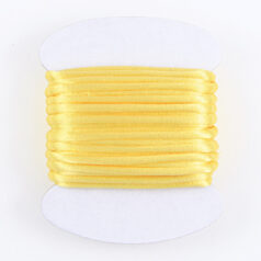 Satin Cord / Rattail #2 - Made in the USA - Light Yellow