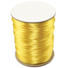 Satin Cord / Rattail #2 - Made in the USA - Maize Yellow