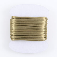 Satin Cord / Rattail #2 - Made in the USA - Coffee