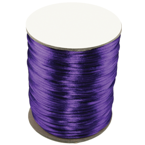 Satin Cord / Rattail #2 - Made in the USA - Purple