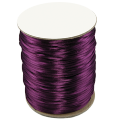 Satin Cord / Rattail #2 - Made in the USA - Plum