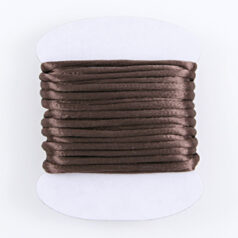 Satin Cord / Rattail #2 - Made in the USA - Medium Brown