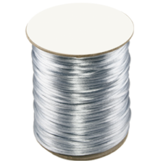 Satin Cord / Rattail #2 - Made in the USA - Silver