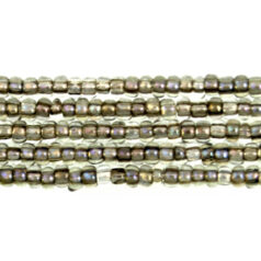Czech Seed Beads, 10/0 - Solgel Crystal AB Grey (strung)