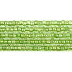 Czech Seed Beads, 10/0 - Solgel Crystal AB Green (strung)