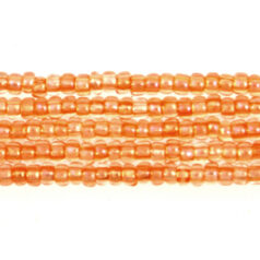 Czech Seed Beads, 10/0 - Solgel Crystal AB Peach (strung)