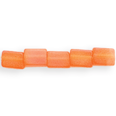 Flat Rectangle 5x3.5mm Trans Matt AB - Lt Orange