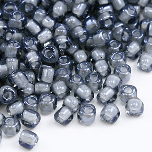 Miyuki Japanese Seed Bead, Triangle size 10/0 White lined - Grey (Hole Size 0.9mm)