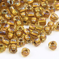 Miyuki Japanese Triangle Beads 8/0 Silver lined - Topaz