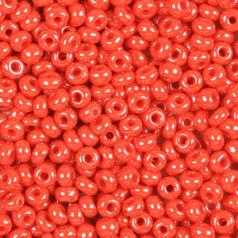 Czech Seed Beads, 6/0 - Opaque Color Lustre Carrot (loose)