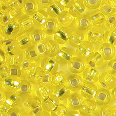 Czech Seed Beads, 8/0 - Silverlined Light Yellow (loose)