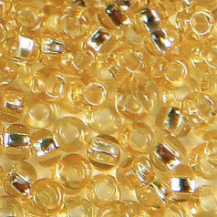 Czech Seed Beads, 8/0 - Silverlined Gold (loose)