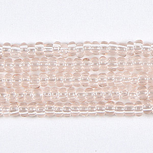 Preciosa Czech Seed Beads, Transparent size 11/0 - Light Pink (Strung)