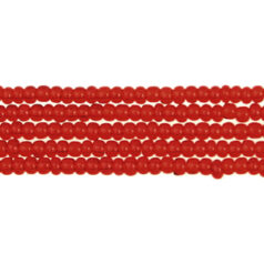 Czech Seed Beads, 13/0 - Transparent Light Red (strung)
