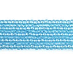 Czech Seed Beads, 10/0 - Transparent Aqua (strung)