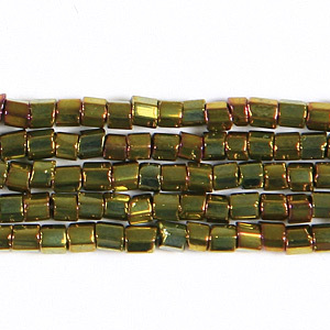 Preciosa Czech Seed Beads, 2-Cut Metallic 10/0 - Golden Bronze