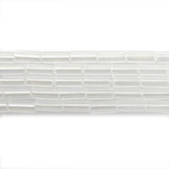 Preciosa Czech Bugle Beads size 2  - Silverlined Crystal (strung)