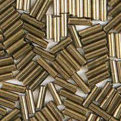 Preciosa Czech Bugles Beads size 3 - Metallic Bronze (loose)