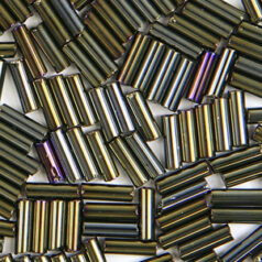 Preciosa Czech Bugles Beads size 3 - Iris Brown (loose)