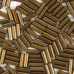Preciosa Czech Bugles Beads size 3 - Metallic Bronze (loose)