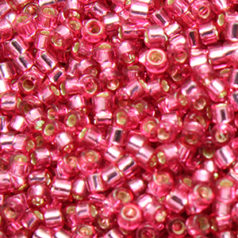 Miyuki Delica - Size 11/0 - Dyed Silverlined Medium Rose DB-1341