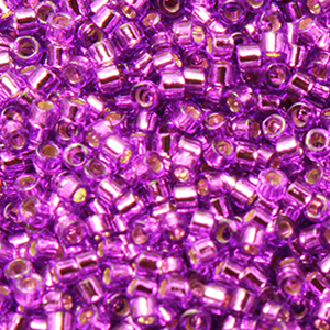 Miyuki Delica - Size 11/0 - Dyed Silverlined Bright Violet DB-1345
