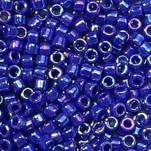 Miyuki Delica - Size 11/0 - Opaque Royal Blue AB DB-165 - Beazu