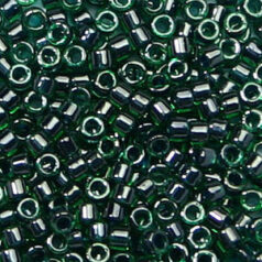 Miyuki Delica - Size 11/0 - Lined Green/Teal Lustre DB-275