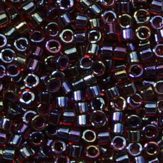 Miyuki Delica - Size 11/0 - Lined Red/Cranberry AB DB-296